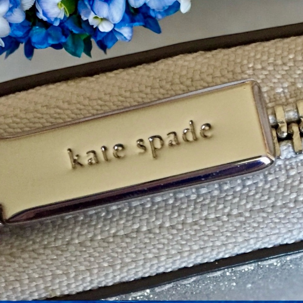 New! Kate Spade Silver Glitter Large Continental Wallet – Lunar Light (NWOT) - Picture 6 of 10